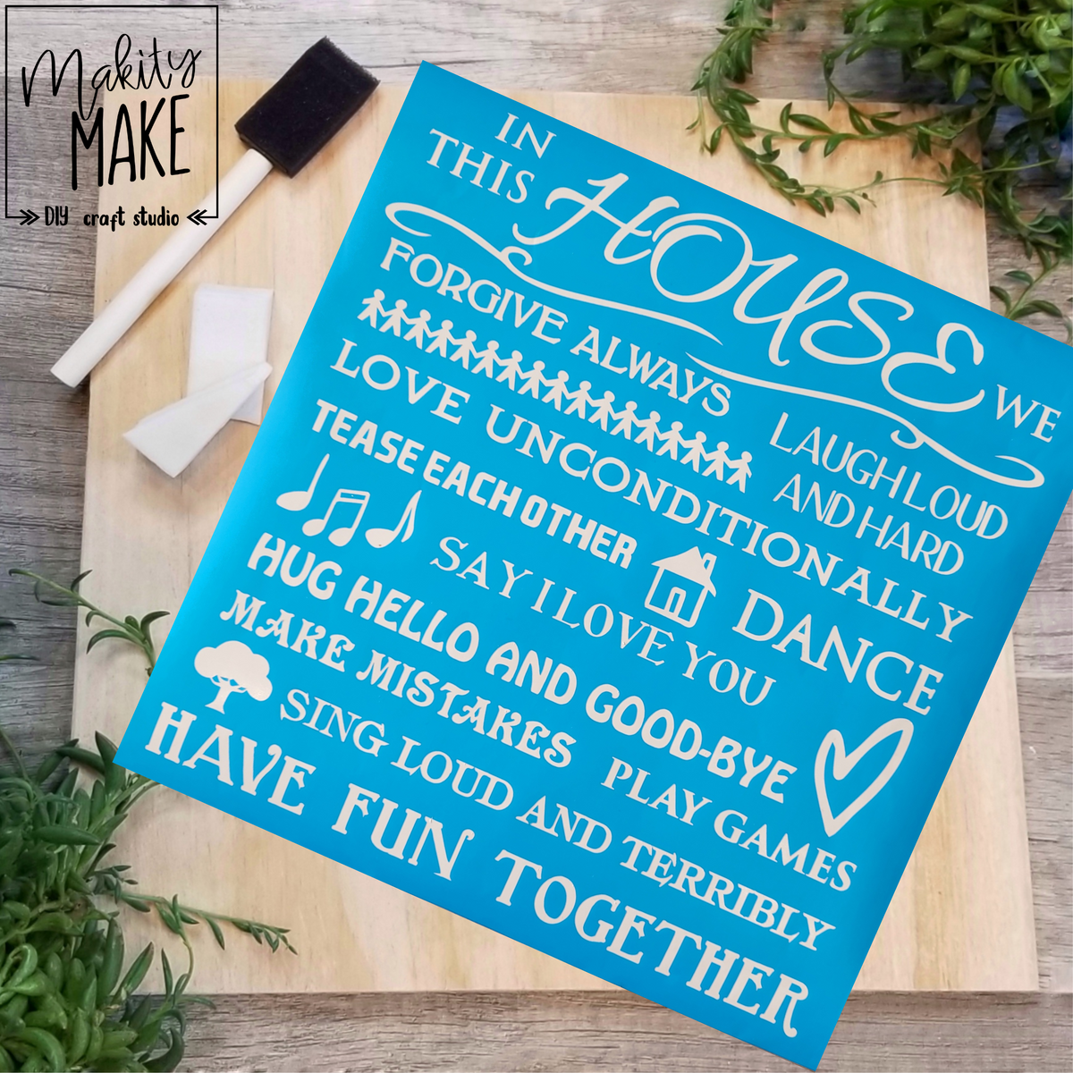 Love you Mom Picture Holder Wood Sign – Makity Make