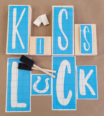 KISS and LUCK reversible Wood Block Kit