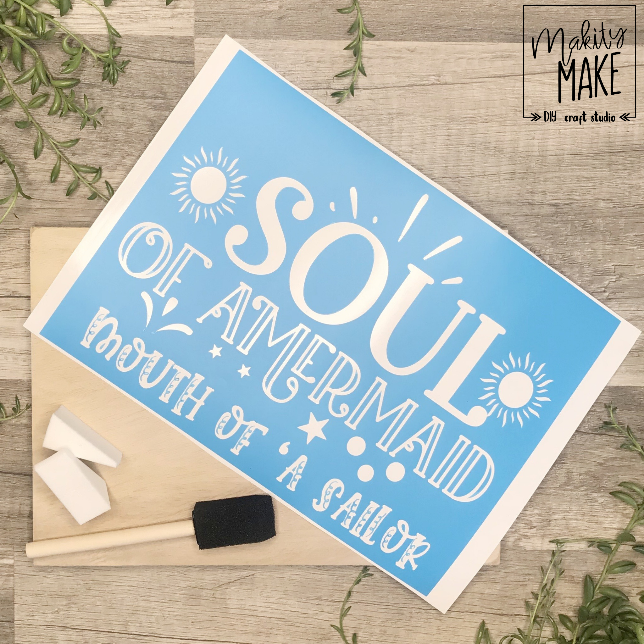 Soul of a Mermaid Wood Sign Kit
